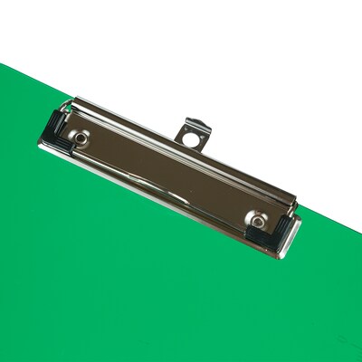 JAM Paper Plastic Clipboard, Letter Size, Green, 12/Pack (340926880AZ)