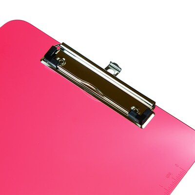 JAM Paper Plastic Clipboard, Letter Size, Pink, 2/Pack (340926883GZ)