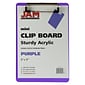 JAM Paper Plastic Clipboard, Memo Size, Purple, 12/Pack (331CPMPUA)