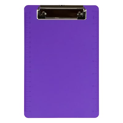 JAM Paper Plastic Clipboard, Memo Size, Purple, 12/Pack (331CPMPUA)