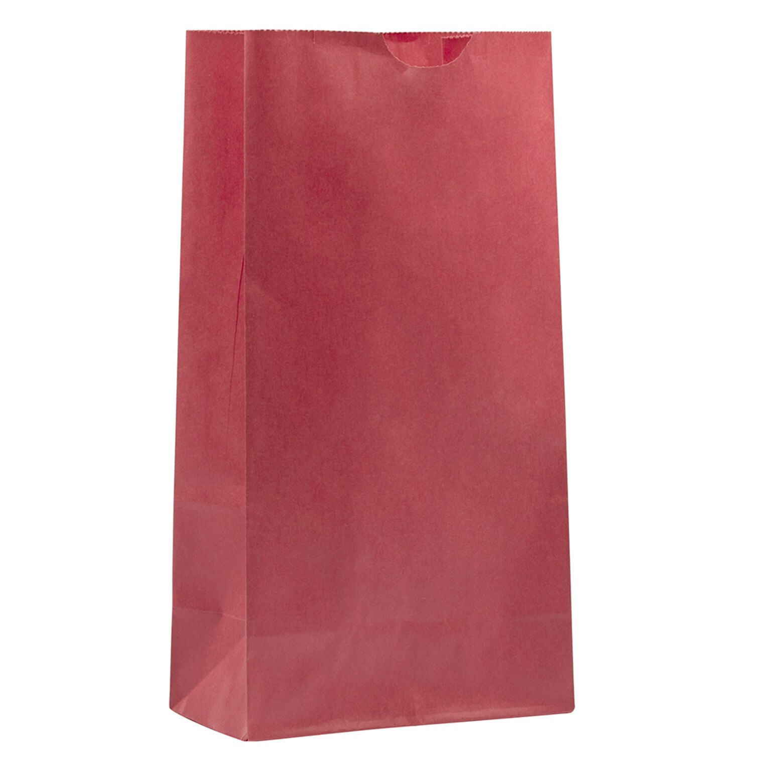 JAM Paper Kraft Lunch Bags, Medium, 9.75 x 5 x 3, Red, Bulk 500 Bags/Box (691KRREB)