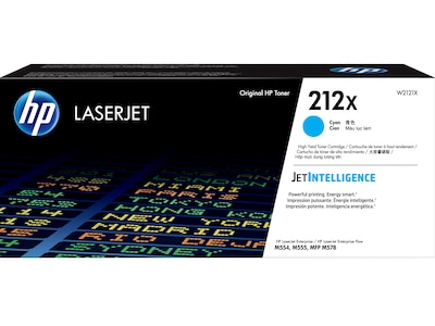 HP 212X Cyan High Yield Toner Cartridge, Prints Up to 10,000 Pages (W2121X)