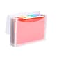 Smead ColorVue Plastic Accordion File, Letter Size, 13-Pocket, Clear/Rainbow (70723)