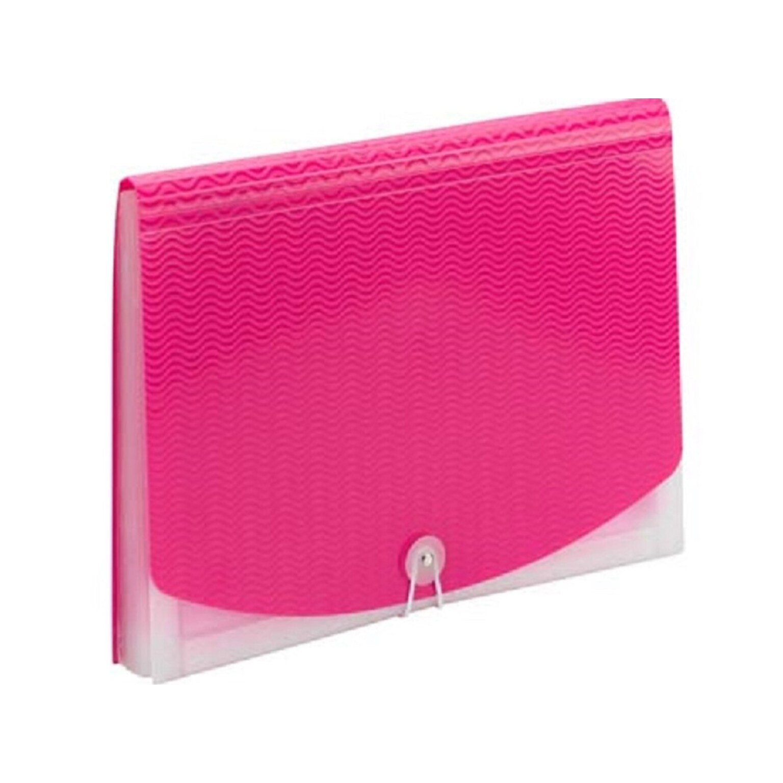 Smead Vibrant Line Plastic Accordion File, 12-Pocket, Letter Size, Pink/Clear (70864)