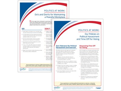 ComplyRight Political Activities Poster Set, 2/Pack (A2244)