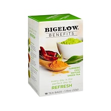 Bigelow Benefits Turmeric Chili Matcha Tea Bags, 18/Box (00826)