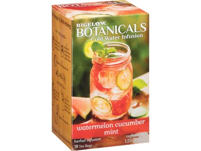 Bigelow Botanicals Decaf Watermelon Cucumber Mint Tea Bags, 18/Box (39004)