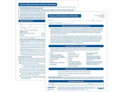 ComplyRight Voluntary Affirmative Action Forms Bundle, 50/Pack (A0112PK50)