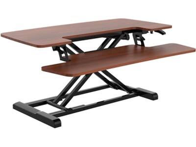 Flexispot AlcoveRiser 35W Adjustable Desk Converter, Mahogany (M7MN)