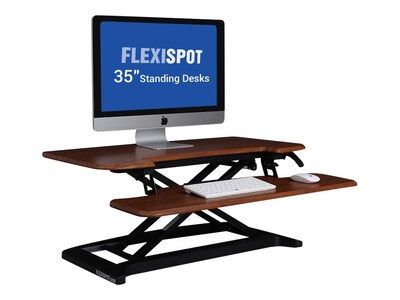 Flexispot AlcoveRiser 35" Adjustable Desk Riser, Mahogany (M7MN)