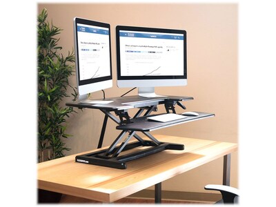 Flexispot AlcoveRiser 35" Adjustable Desk Riser, Mahogany (M7MN)