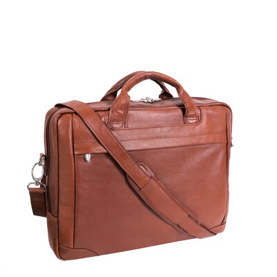 McKlein Montclare 13 Laptop Briefcase, Brown Leather (15494)