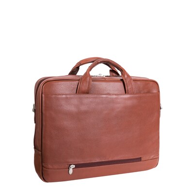 McKlein Montclare 13" Laptop Briefcase, Brown Leather (15494)