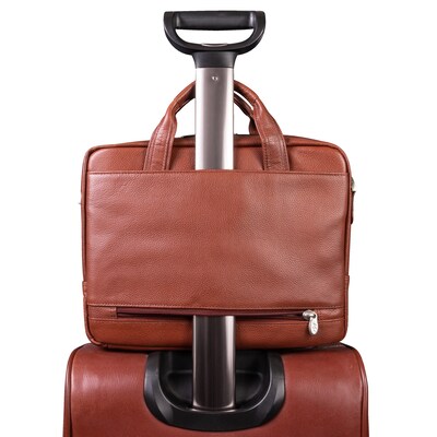 McKlein Montclare 13" Laptop Briefcase, Brown Leather (15494)