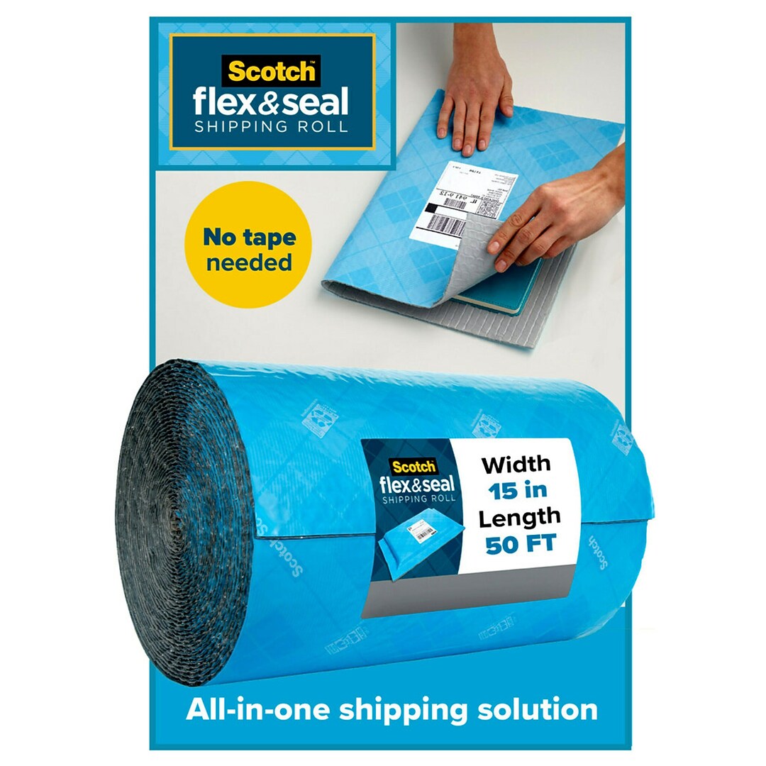 Scotch Flex Seal Blue Self Sealing Shipping Roll Quill Com