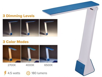 Bostitch LED Desk Lamp, Blue (KTVLED1810-BLUE)