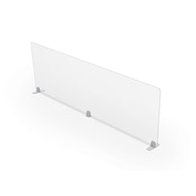 MooreCo Freestanding Desktop Divider, 24H x 72W, Clear Acrylic (45266)