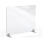 MooreCo Freestanding Desktop Divider, 24"H x 29"W, Clear Acrylic (45267)
