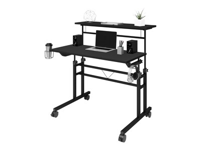 Techni Mobili 36" Mobile Desk, Black (RTA-3800SU-BK)