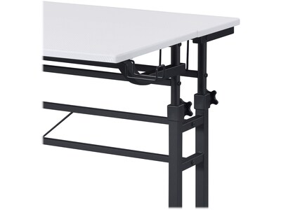 Techni Mobili 36" Mobile Desk, White/Black (RTA-3800SU-WHT)