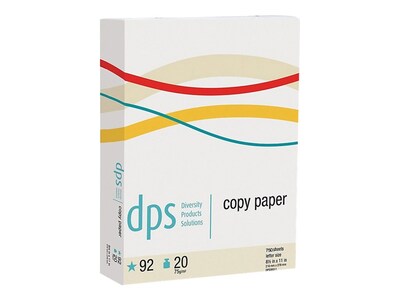 DPS by Staples 8.5 x 11 Multipurpose Paper, 20 lbs., 92 Brightness, 750 Sheets/Ream