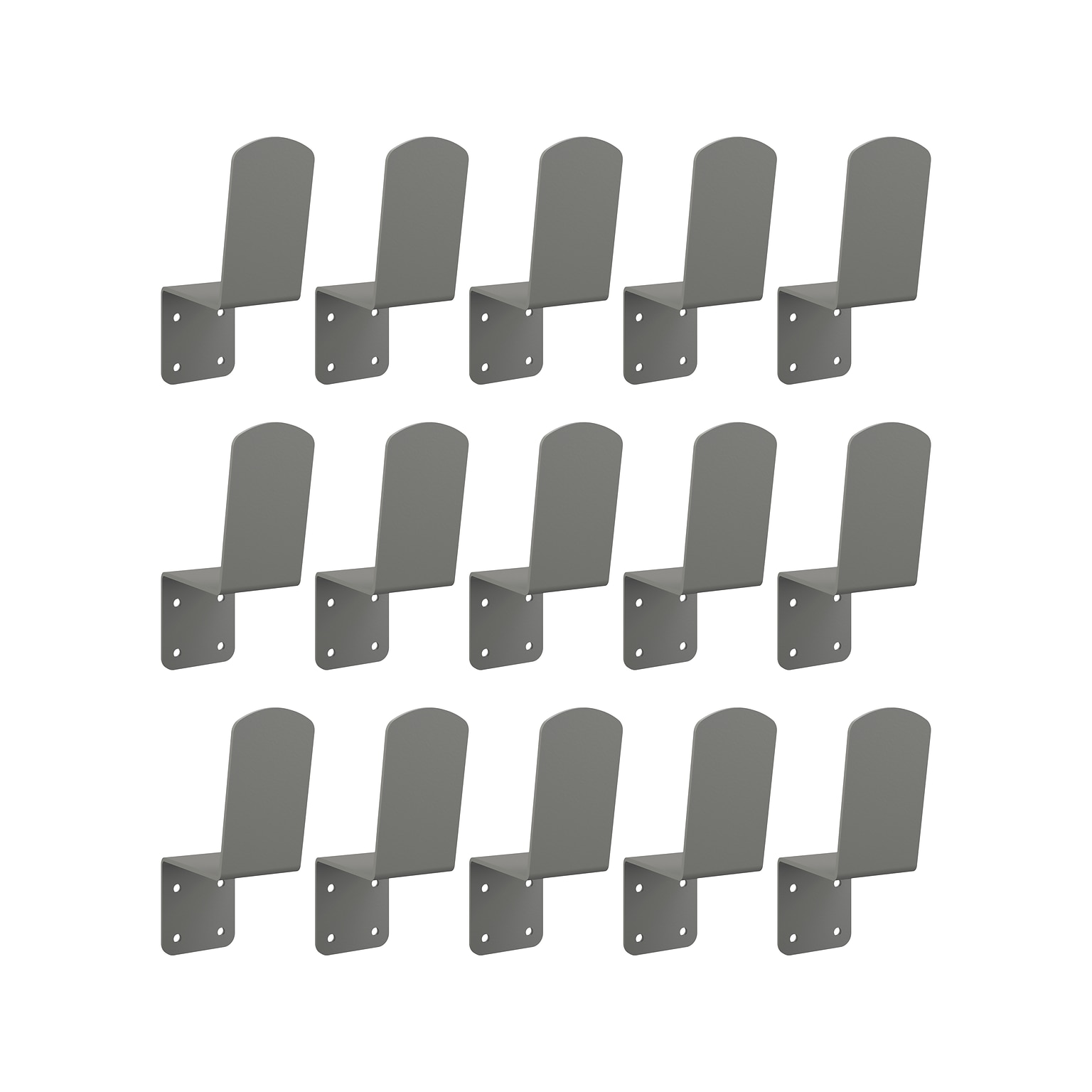 HON 7.5 x 4.5 Textured Titanium Door Pull, 15/Pack (HHC-ARMPULL15.P8V)