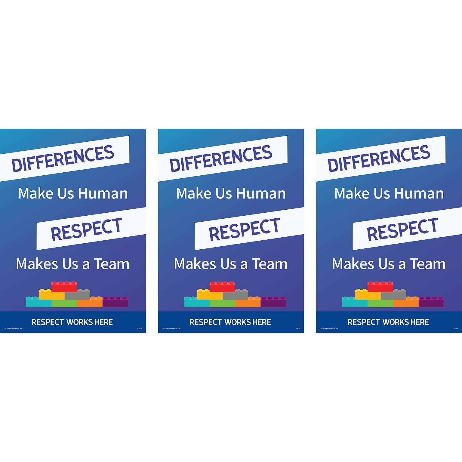 ComplyRight Respect Works Here Workplace Policies Poster, 3/Pack (A2028PK3)