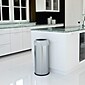 halo Stainless Steel Round Open Top Trash Can with Dual AbsorbX Odor Control System, Silver, 16 Gal.