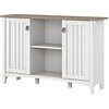 Bush Furniture Salinas 29.96 Accent Storage Cabinet with 3 Shelves, Shiplap Gray/Pure White (SAS147