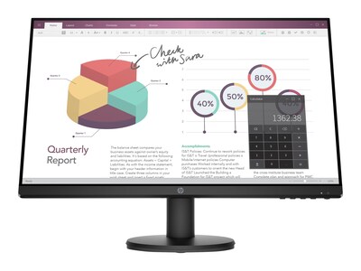 HP P24v G4 23.8 LED Monitor, Black (9TT78A6#ABA)