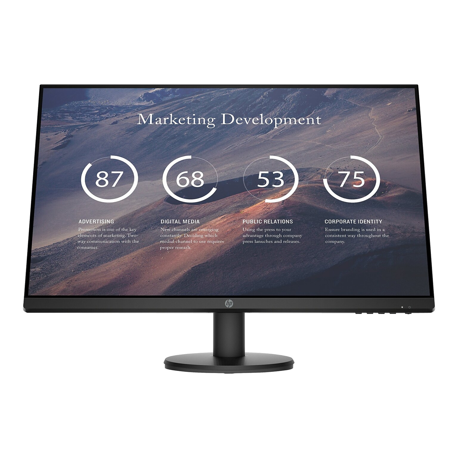 HP P27v G4 27 LED Monitor, Black (9TT20A6#ABA)