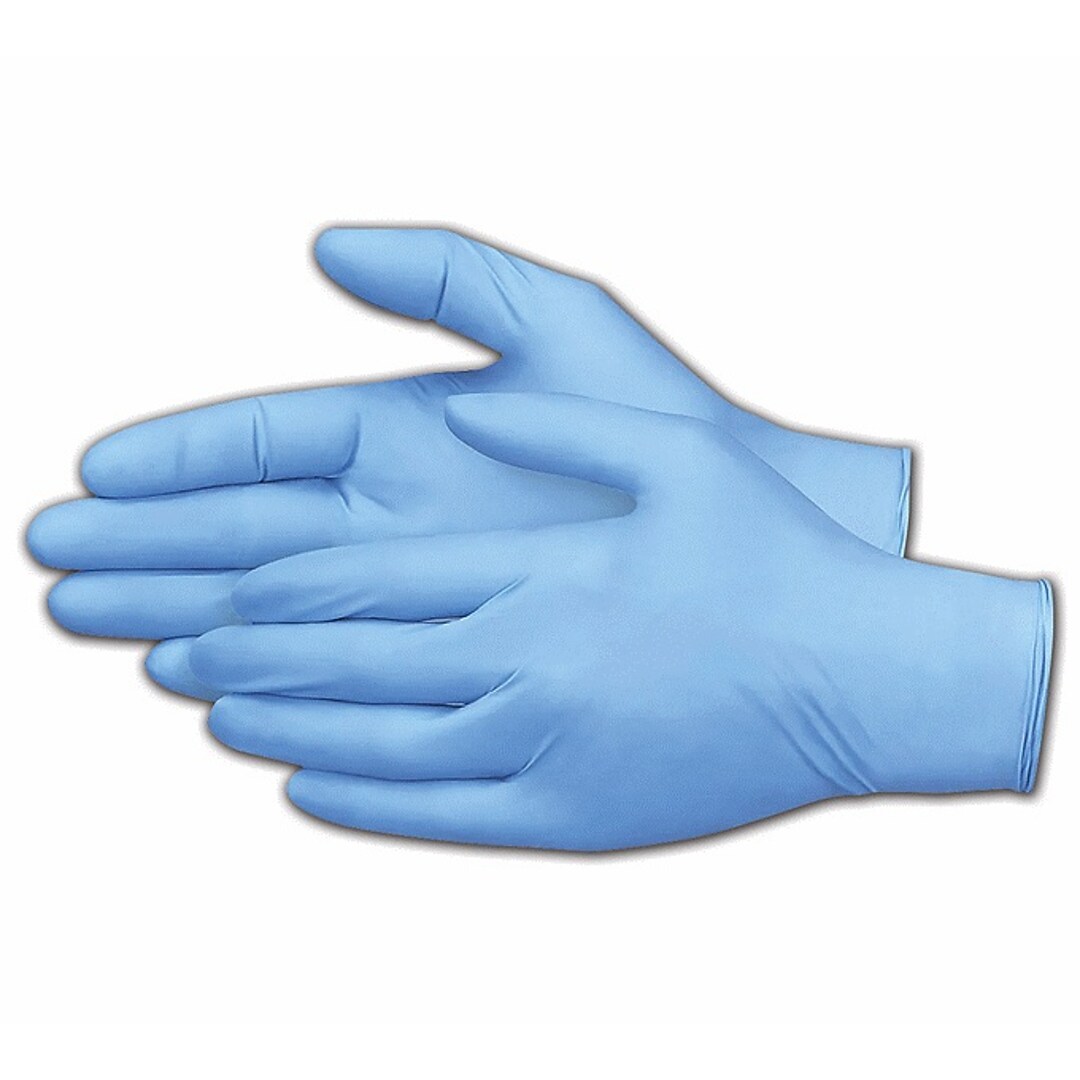 100 PCS\1 BOX POWDER FREE BLUE NITRILE GLOVES SIZE X-LARGE FOOD SAFE-BRAND NEW 