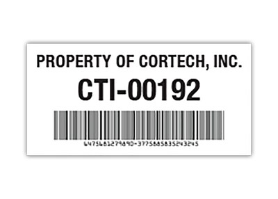 Custom Print Outdoor Label, 1-1/2" x 3" Rectangle, 1 Standard Color, 1-Sided, 250 Labels/Roll