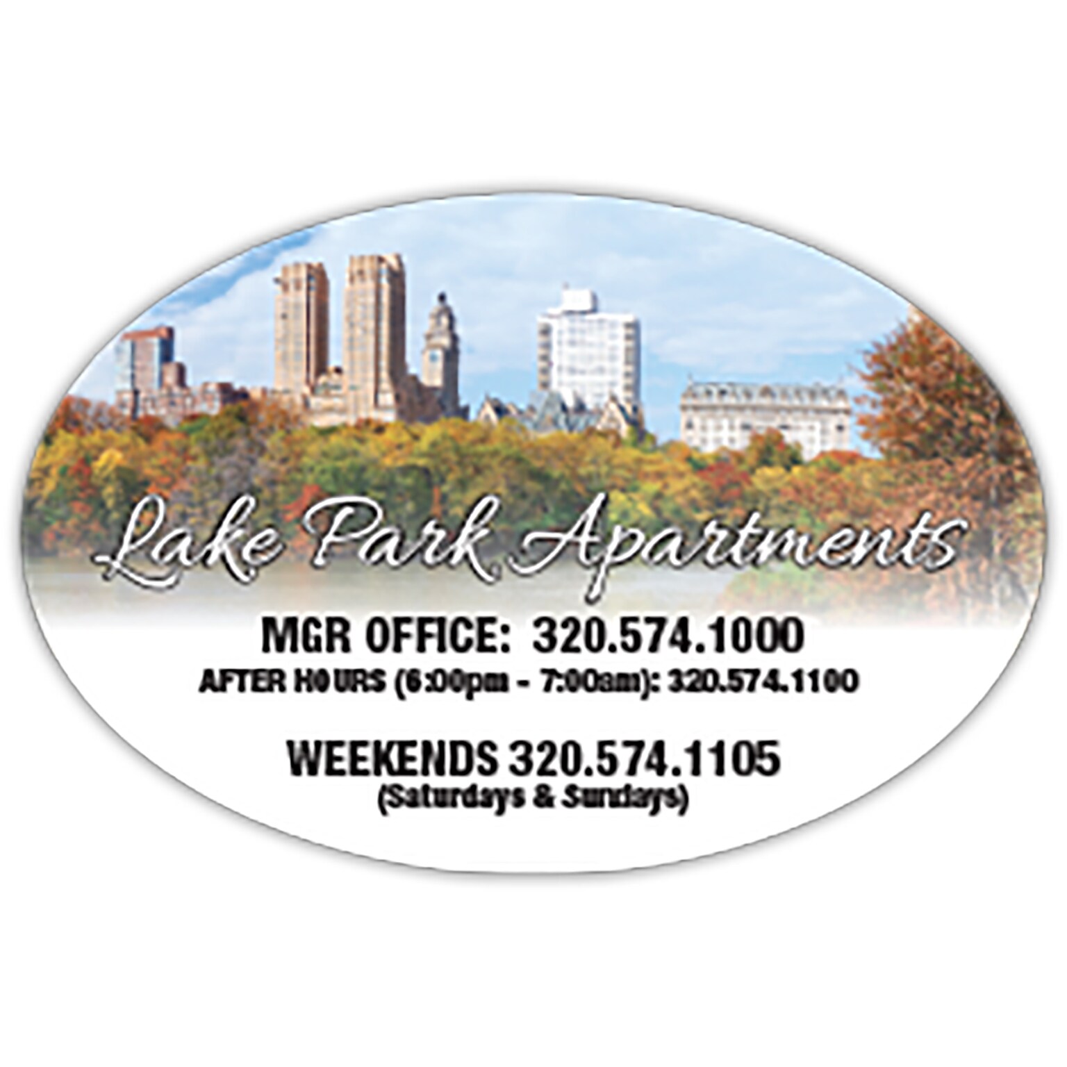 Custom Print Advertising Label, 4 x 6 Oval, 1-Sided Full Color, 250 Labels/Roll