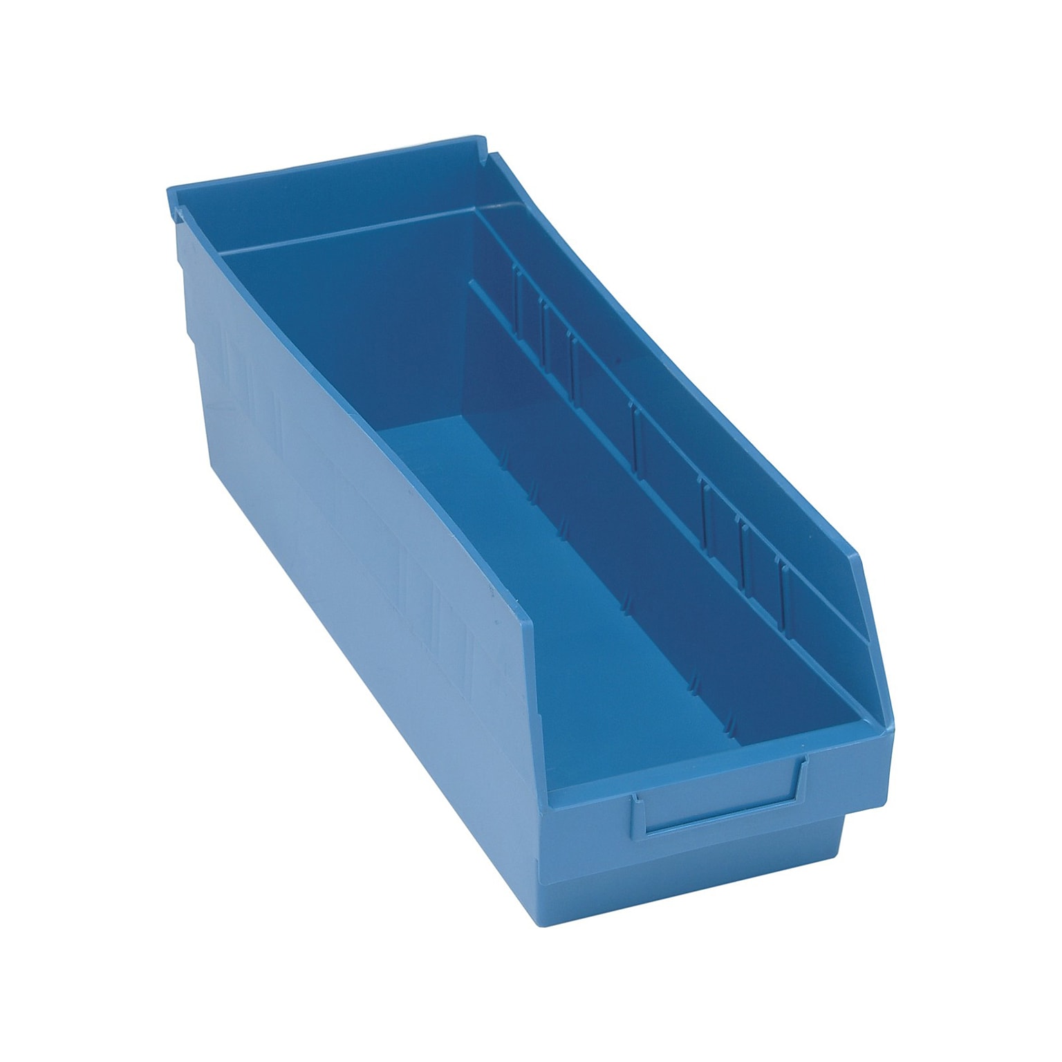 Quantum Storage Systems Store-More Medium Plastic Bin, 6 x 6.63 x 17.88, Blue, 20/Carton (QSB204BLCS)