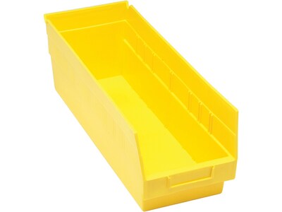 Quantum Storage Systems Store-More Medium Plastic Bin, 6 x 6.63 x 17.88, Yellow, 20/Carton (QSB20