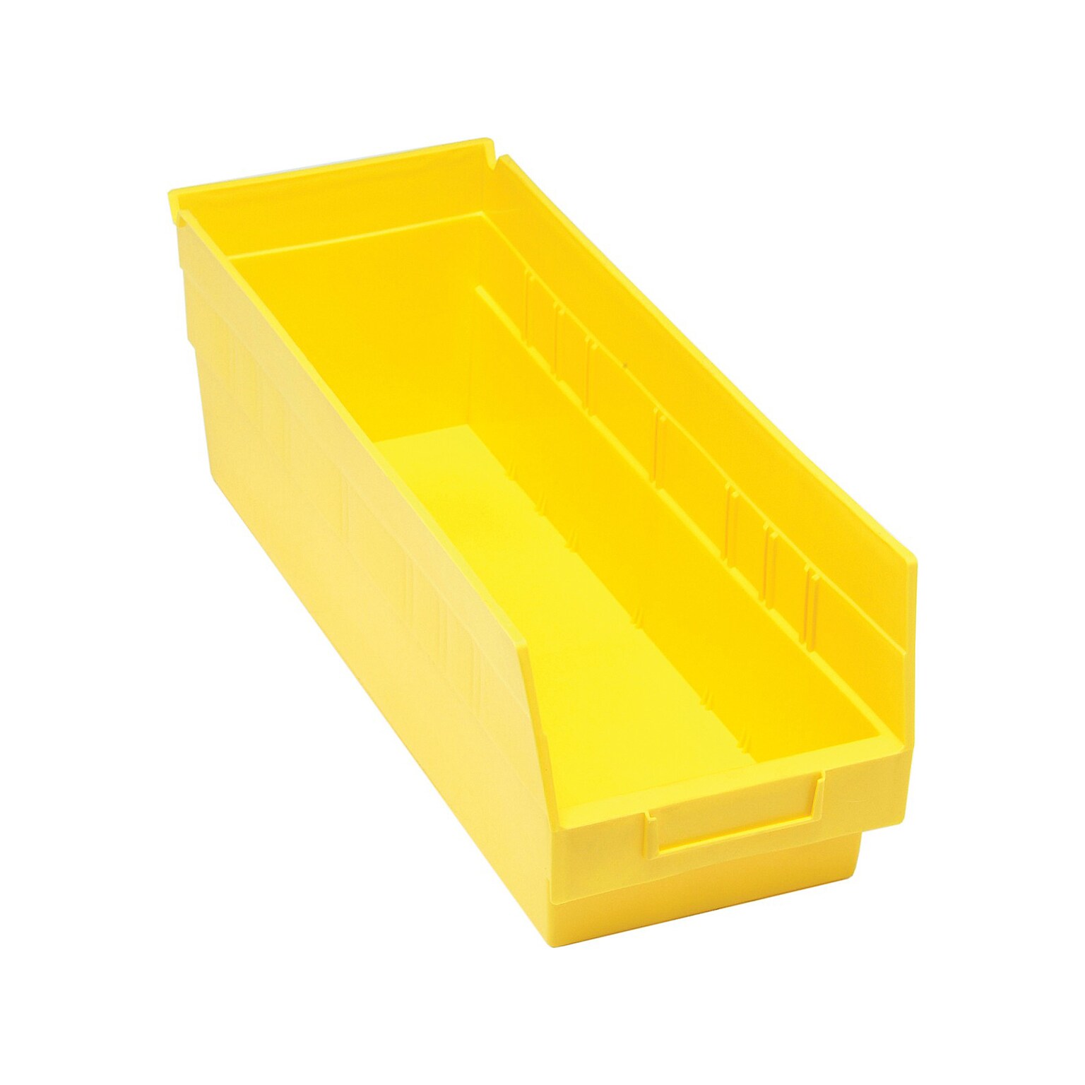 Quantum Storage Systems Store-More Medium Plastic Bin, 6 x 6.63 x 17.88, Yellow, 20/Carton (QSB204YLCS)