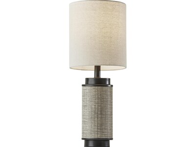 Adesso Marsha Incandescent Table Lamp, Black/Taupe (1501-01)