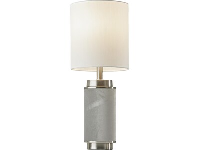 Adesso Marsha Incandescent Table Lamp, Brushed Steel/Gray (1501-22)