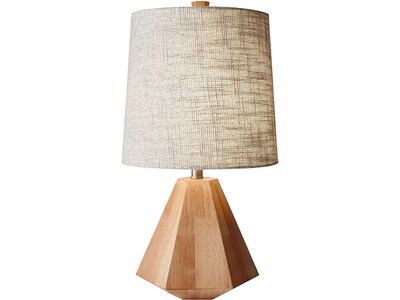 Adesso Grayson 3-Way CFL Table Lamp, Natural Birch Wood/Cream (1508-12) | Quill