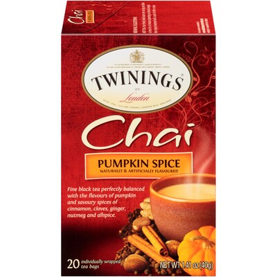 Twinings Winter Teas Pumpkin Spice, Chai, 20/Box (TNA51382)