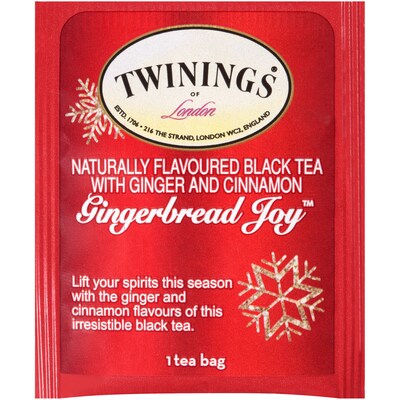 Twinings Winter Teas Gingerbread Joy, Black Tea, 20/Box (TNA54084)