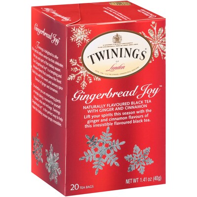 Twinings Winter Teas Gingerbread Joy, Black Tea, 20/Box (TNA54084)