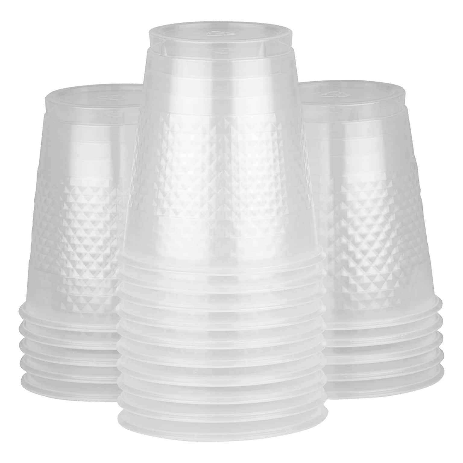 JAM Paper Plastic Party Cups, 12 oz, Clear, 20 Glasses/Pack (255529346)