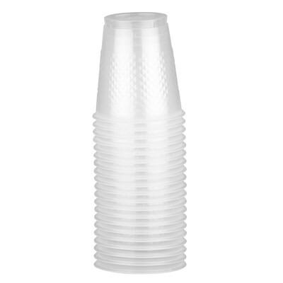 JAM Paper Plastic Party Cups, 12 oz, Clear, 20 Glasses/Pack (255529346)