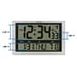 La Crosse Technology Atomic Wall/Table Clock, Plastic, 10.75"H x 16.75"W x 1.38"D (513-1211)