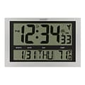 La Crosse Technology Atomic Wall/Table Clock, Plastic, 10.75H x 16.75W x 1.38D (513-1211)
