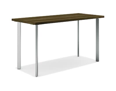 HON Coze 48W Desk, Florence Walnut and Silver (HONRPL2448FWP6)