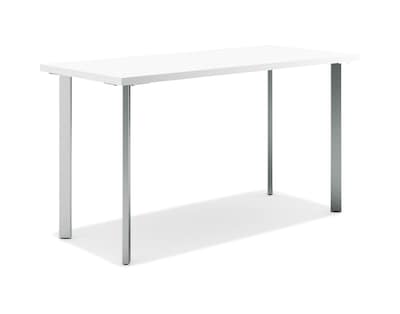 HON Coze 54W Desk, Designer White and Silver (HONRPL2454DWP6)