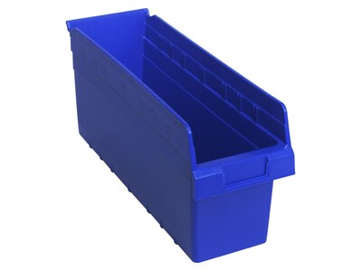 Quantum Storage Systems Store-Max Open Lid Storage Bin, Blue, 20/Carton (QSB804BLCS)